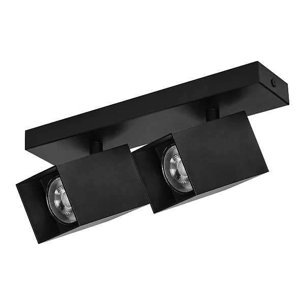 ORNO Φωτιστικό τοίχου και Οροφής GU10 2x35W KUBAR SP2 Adviti μαύρο AD-OP-6510BGU10