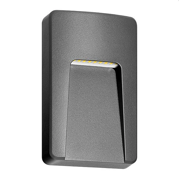 Φωτιστικό LED Adviti 3W επίτοιχο ορθογώνιο Φυσικό Λευκό 4000K Γκρι Ματ SLIGO AD-OP-6607GL4 Orno