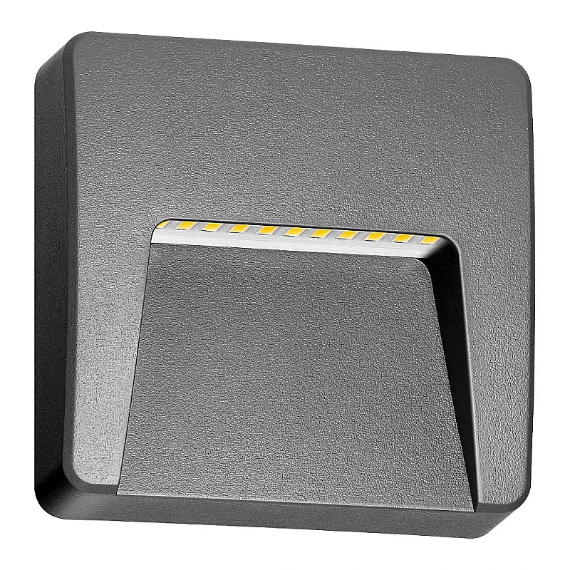 Φωτιστικό LED Adviti 3W επίτοιχο τετράγωνο Φυσικό Λευκό 4000K Γκρι Ματ SLIGO AD-OP-6607GL4 Orno