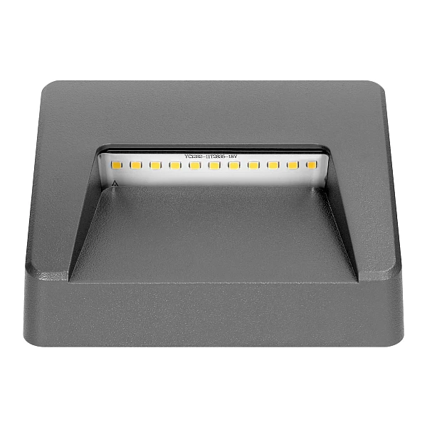 Φωτιστικό LED Adviti 3W επίτοιχο τετράγωνο Φυσικό Λευκό 4000K Γκρι Ματ SLIGO AD-OP-6607GL4 Orno