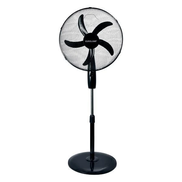 Ανεμιστήρας με ορθοστάτη 50cm 60watt με 3 ταχύτητες Μαύρος 300-20014 Eurolamp
