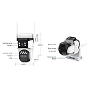 VSTARCAM smart ηλιακή κάμερα BG621TR, triple lens 3MP 4G SD PTZ IP66