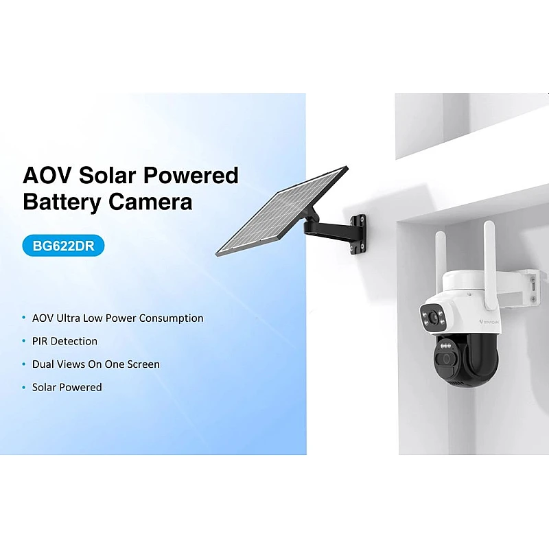 VSTARCAM smart ηλιακή κάμερα BG622DR dual lens 2MP 4G SD PTZ IP66