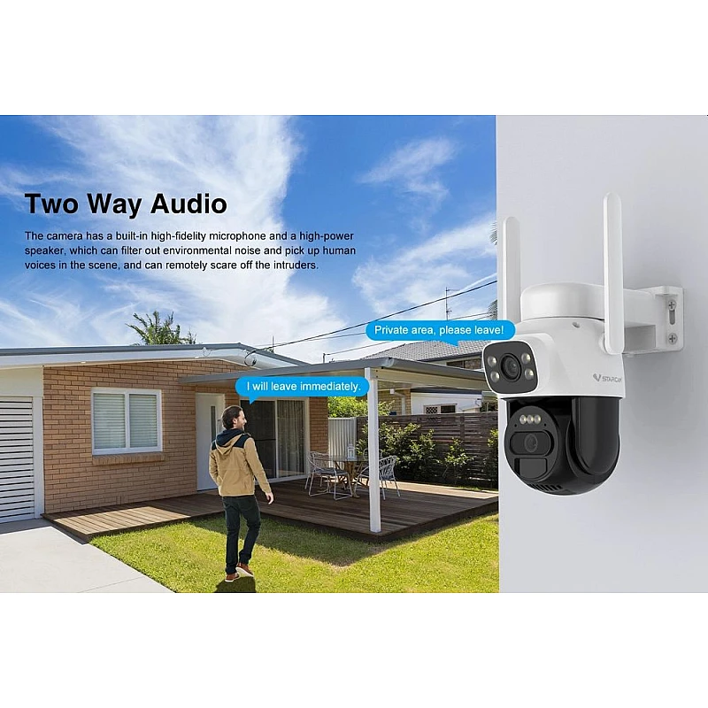 VSTARCAM smart ηλιακή κάμερα BG622DR dual lens 2MP 4G SD PTZ IP66