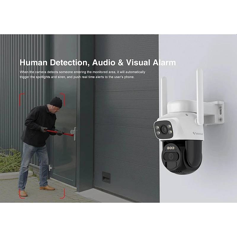 VSTARCAM smart ηλιακή κάμερα BG622DR dual lens 2MP 4G SD PTZ IP66