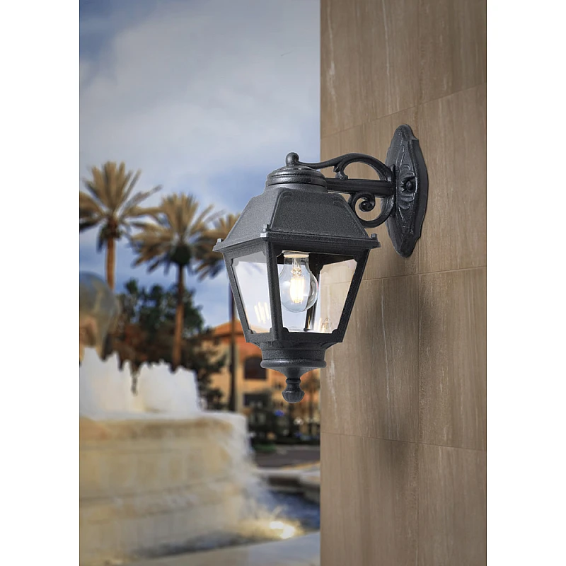 Fumagalli Bisso/Mary φαναράκι επιτοίχιο εξωτερικού χώρου μαύρο 4πλευρο IP55 145-26030