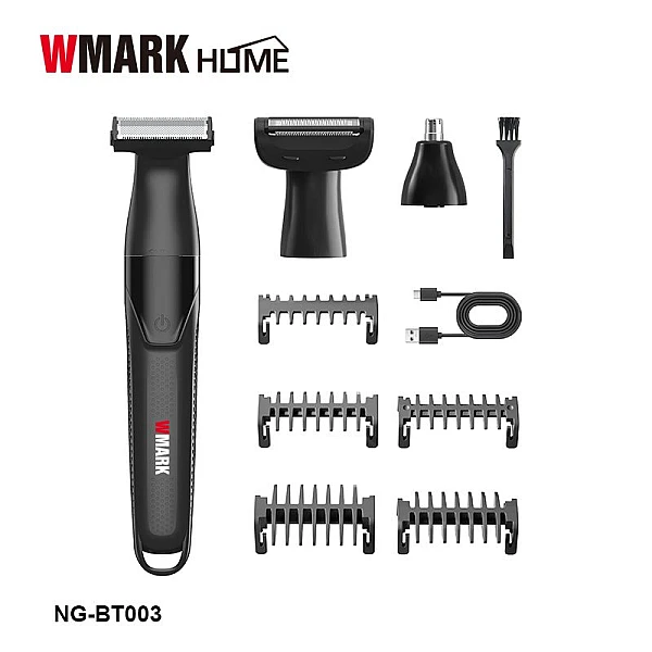WMARK NG-BT003 Σετ Επαναφορτιζόμενης Κουρευτικής Μηχανής Μαύρο