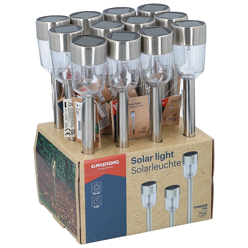GRUNDIG Ηλιακό Καρφωτό Φωτιστικό Κήπου LED Ø4,5x36cm 26139