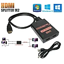 POWERTECH HDMI splitter CAB-H173 1-in σε 2-out 4K/30Hz HDR/HDCP μαύρο
