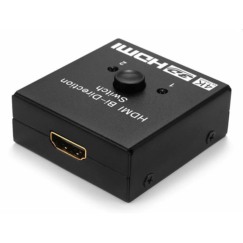 POWERTECH HDMI switch CAB-H112, 2 σε 1, 4K, bidirectional, μαύρο POWERTECH HDMI switch CAB-H112, 2 σε 1, 4K, bidirectional, μαύρο