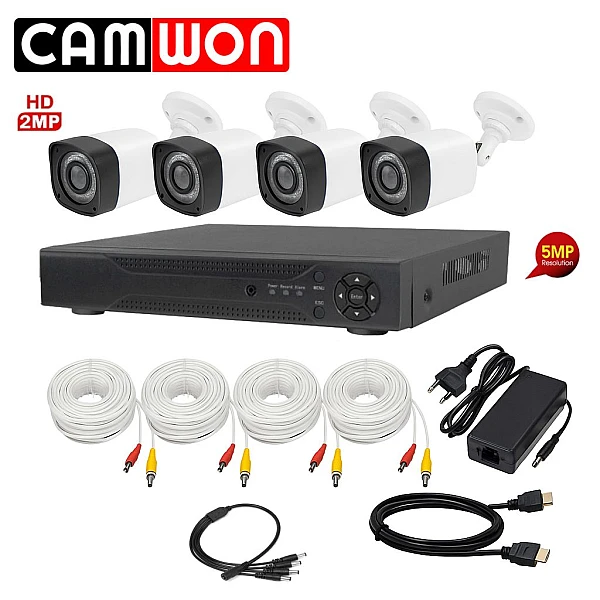  Σύστημα Παρακολούθησης 4 Καμερών CCTV 1080p με Καταγραφικό 5MP