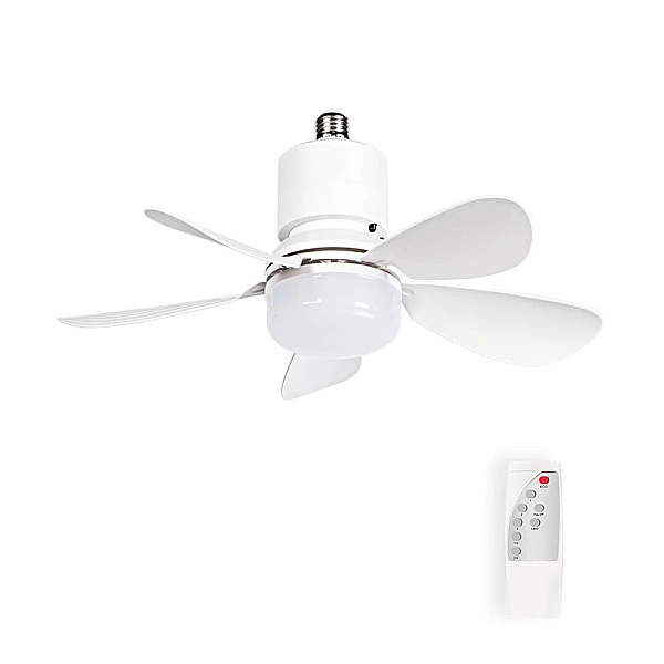Ανεμιστήρας 42cm με Φωτιστικό και Τηλεχειριστήριο Λευκός βιδωτό σε Ε27 FANLUX-B5 2027730 VITO