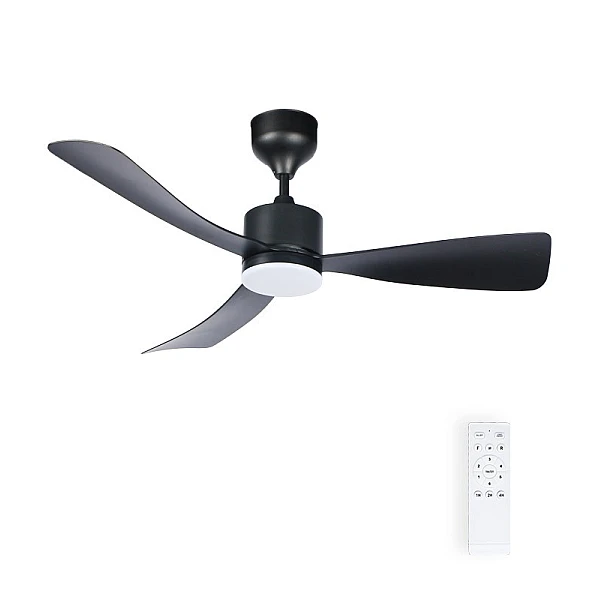 Ανεμιστήρας Οροφής Με Led Φωτισμό 3CCT & Τηλεχειριστήριο Μαύρος 35W FANLUX-C3 2027750 VITO