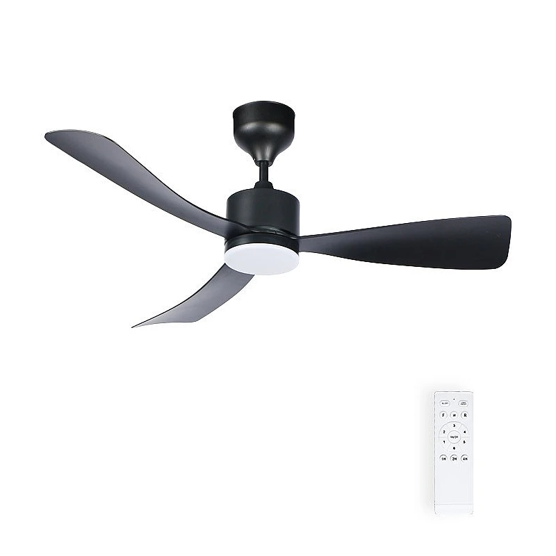 Ανεμιστήρας Οροφής Με Led Φωτισμό 3CCT & Τηλεχειριστήριο Μαύρος 35W FANLUX-C3 2027750 VITO