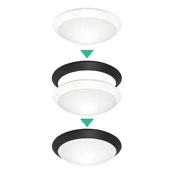 Φωτιστικό πλαφονιέρα εξωτερικού χώρου E27 2in1 Μαύρο ή Λευκό JULIA 2027800 VITO