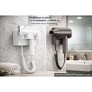 Σεσουάρ μαλλιών τοίχου ξενοδοχειακού τύπου Λευκό 1600W 3203W OEM