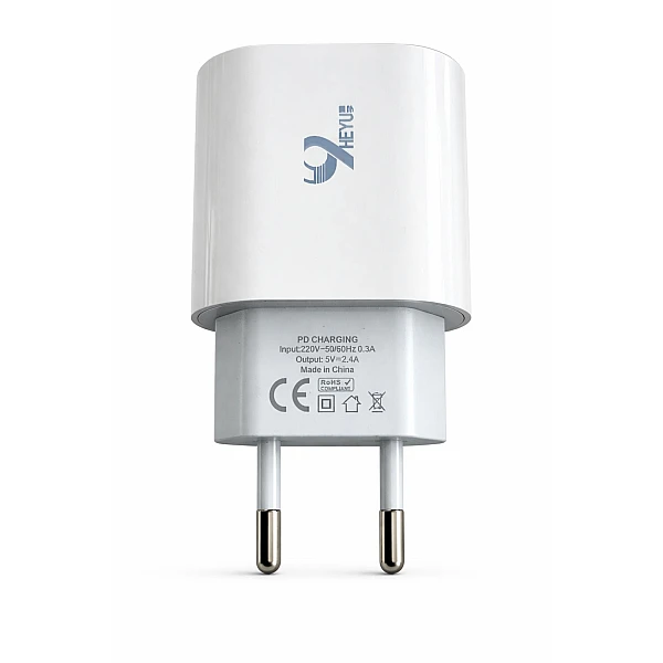 Q4 Mini PD Ταχυφορτιστής για smartphone 5V/2.4A με Type-C Λευκός Χωρίς Καλώδιο