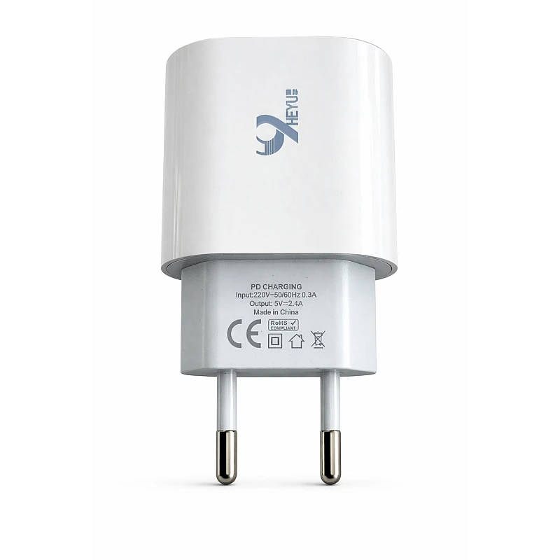 Q4 Mini PD Ταχυφορτιστής για smartphone 5V/2.4A με Type-C Λευκός Χωρίς Καλώδιο