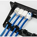  Keystone patch panel 19" 24 x RJ45 κατηγορίας 5e, 6 ή 6A μαύρο 06412 OEM