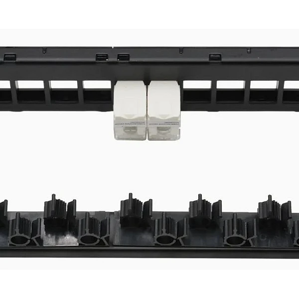  Keystone patch panel 19" 24 x RJ45 κατηγορίας 5e, 6 ή 6A μαύρο 06412 OEM