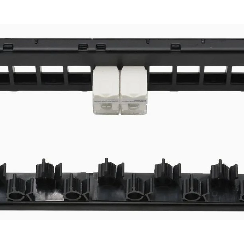  Keystone patch panel 19" 24 x RJ45 κατηγορίας 5e, 6 ή 6A μαύρο 06412 OEM
