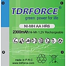 TDRFORCE Μπαταρία Επαναφορτιζόμενη Ni-MH AA 2300mAh 2 Τεμάχια HR6-2S