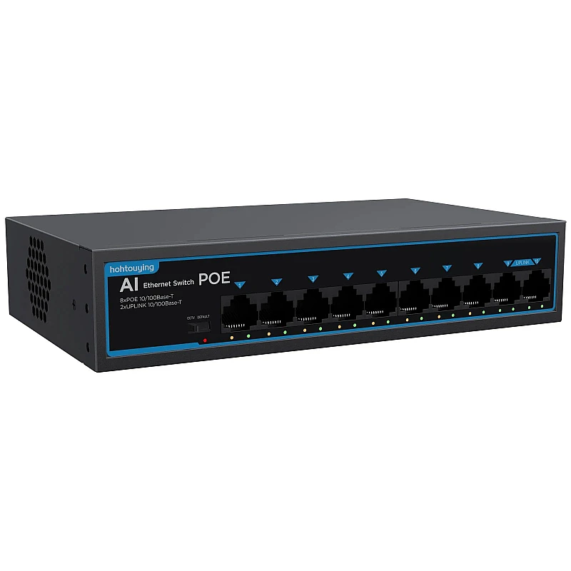 SF10P Unmanaged PoE+ Switch με 8 θύρες PoE + 2 θύρες Uplink
