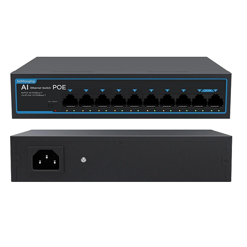SF10P Unmanaged PoE+ Switch με 8 θύρες PoE + 2 θύρες Uplink