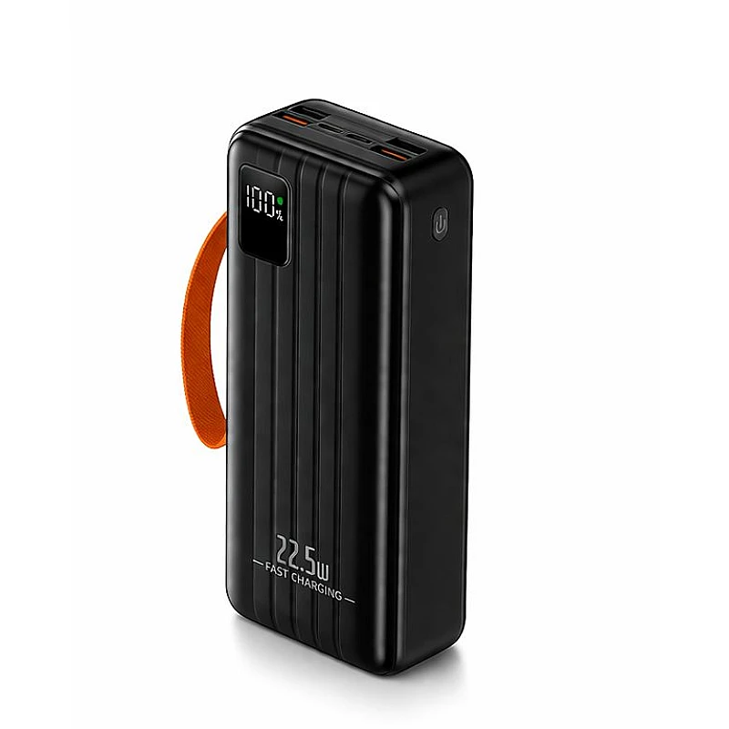 Power Bank 30000mAh με 4 USB, Type C/Lightningκαι 2 ενσωματωμένα καλώδια HY-C5 OEM