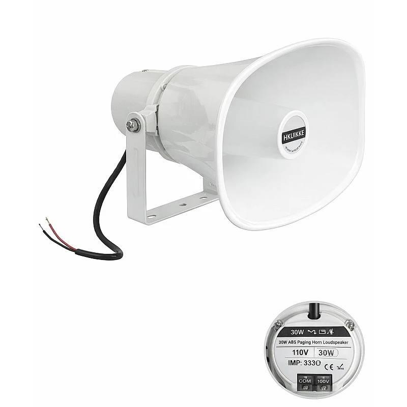 Ηχείο Κόρνας 30W 100V ABS Εξωτερικού Χώρου Paging Horn Loudspeaker ΥΗ30-2ΤΜ HKUIKKE