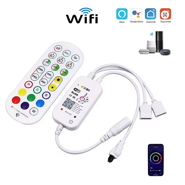 Led strip Controller RGB Wi-Fi Music με Τηλεχειριστήριο 144W WX300P OEM