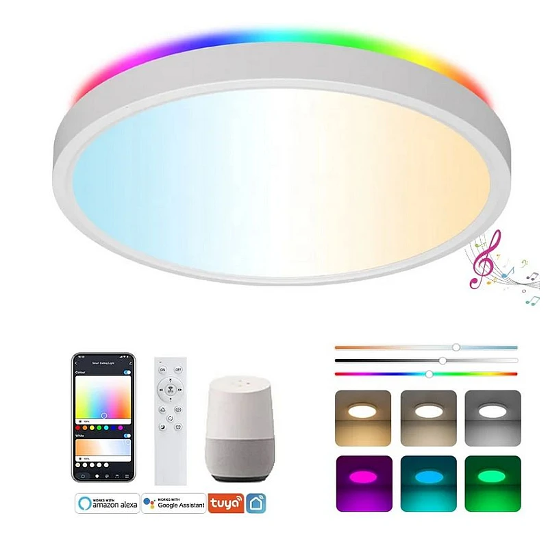 WIFI Smart Πλαφονιέρα Οροφής 30εκ. Λευκή 24+5W με Τηλεχειριστήριο Tuya,Alexa & Google Assistant XJ-01 OEM WIFI Smart Πλαφονιέρα Οροφής 30εκ. Λευκή 24+5W με Τηλεχειριστήριο Tuya,Alexa & Google Assistant XJ-01 OEM