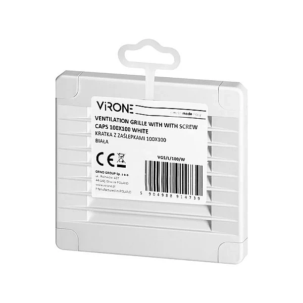 ORNO Περσίδα Εξαερισμού 10x10cm Τετράγωνη VGS/L/100/W