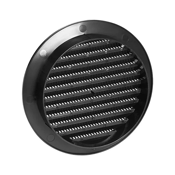 ORNO Περσίδα Εξαερισμού 10cm Στρογγυλή με Σίτα Μαύρη VGR/N/100/G