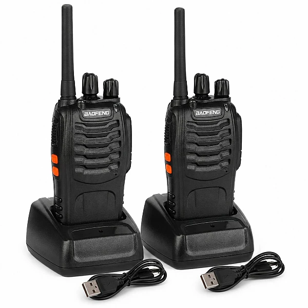 Baofeng BF-88E Ασύρματος Πομποδέκτης PMR 0.5W χωρίς Οθόνη Σετ 2τμχ 