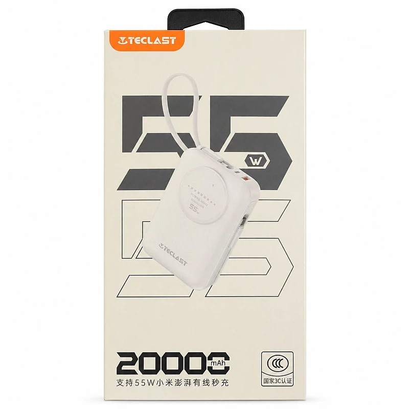 TECLAST Powerbank C20 Pro 55W 77Wh 20000mAh White
