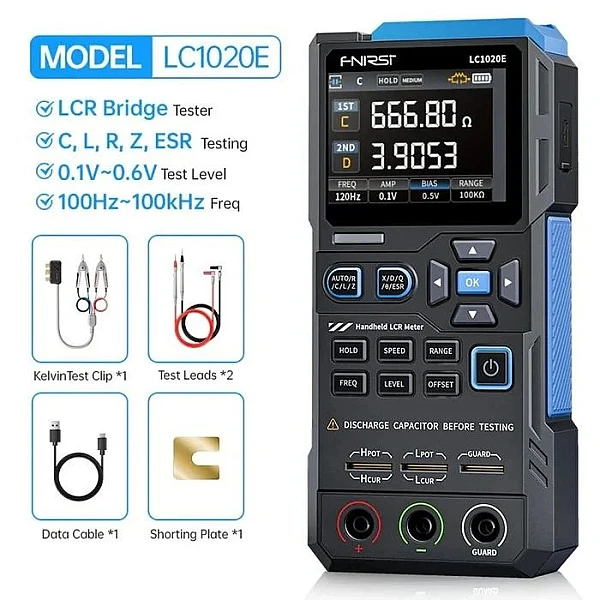 Φορητός μετρητής LCR υψηλής ακρίβειας FNIRSI LC1020E