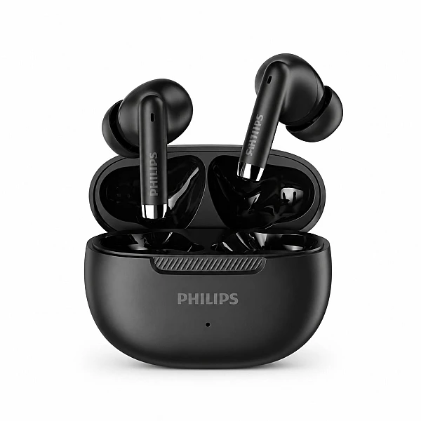 Philips 2000 SERIES Earbuds ΤΑΤ2020 Handsfree Ακουστικά με Θήκη Φόρτισης Μαύρο 