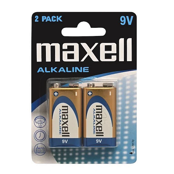 Maxell Αλκαλική Μπαταρία 9V 6LR61 2 τεμάχια