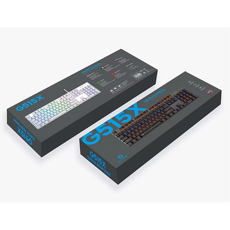 YILIMA G515X Ενσύρματο Μηχανικό GAMING Φωτιζόμενο Πληκτρολόγιο Αγγλικό US OEM 