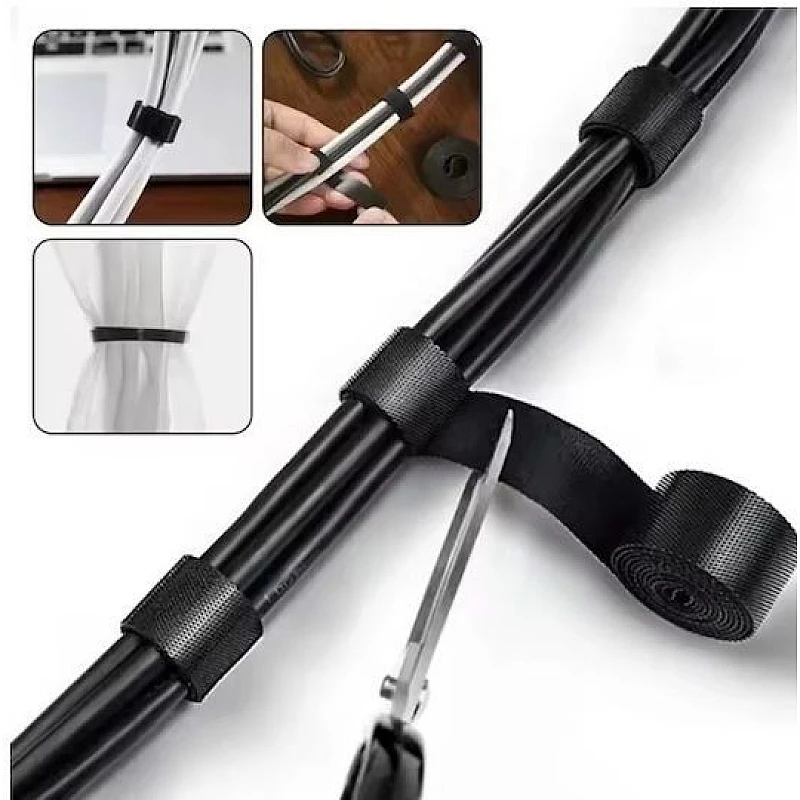 Ταινία για δέσιμο και οργάνωση καλωδίων Μαύρη 5m 6001 ΟΕΜ 