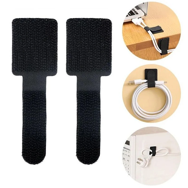 Cable Organizer Σετ Οργάνωσης Καλωδίων γραφείου Αυτοκόλλητα 10 τεμάχια 7001 OEM