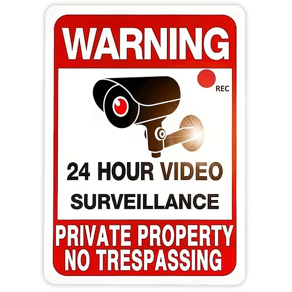 Προειδοποιητική Πινακίδα Παρακολούθησης - Βιντεοσκόπησης Χώρου PVC 400mmx300mm  ENG-29142 OEM 
