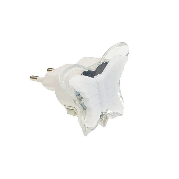 Φωτάκι νυκτός LED με διακόπτη με 3 leds Πεταλούδα σε λευκό χρώμα VITOLIGHT 5200420