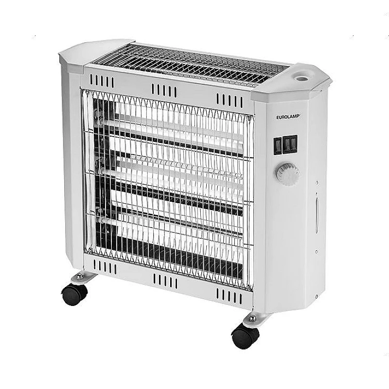 Θερμάστρα χαλαζία 2400W με θερμοστάτη, υγραντήρα, ανεμιστήρα 2FACE λευκή 300-41408 Eurolamp