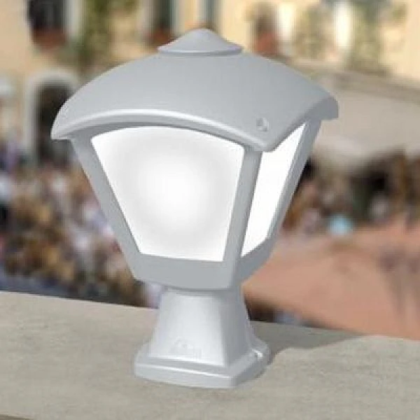 Fumagalli Disma Roby Φαναράκι επιδαπέδιο εξωτερικού χώρου Γκρι 4πλευρο 196x290mm IP55 T20.114.000.LXE27