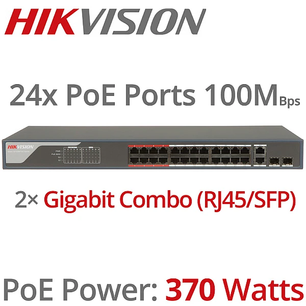 DS-3E1326P-EI HIKVISION 24 Ports 10/100M PoE Switch Smart Managed 