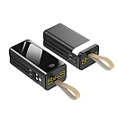 Power Bank 40000mAh με 4 USB, Type C/Lightning/Micro και 4 ενσωματωμένα καλώδια DX174 OEM