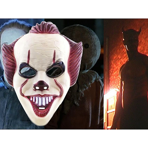 Αποκριάτικο Αξεσουάρ-Halloween μάσκα Κλόουν λευκό καφέ 26028 OEM