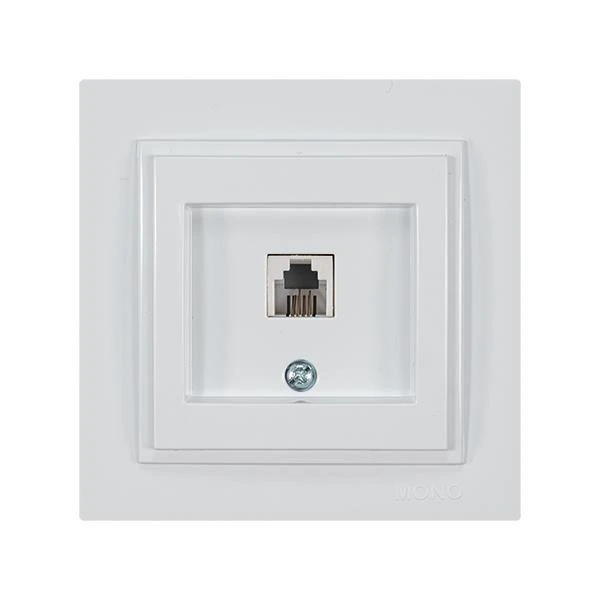 Πρίζα τηλεφώνου RJ11 Λευκό 152-10138 MONO ELECTRIC Despina by Eurolamp